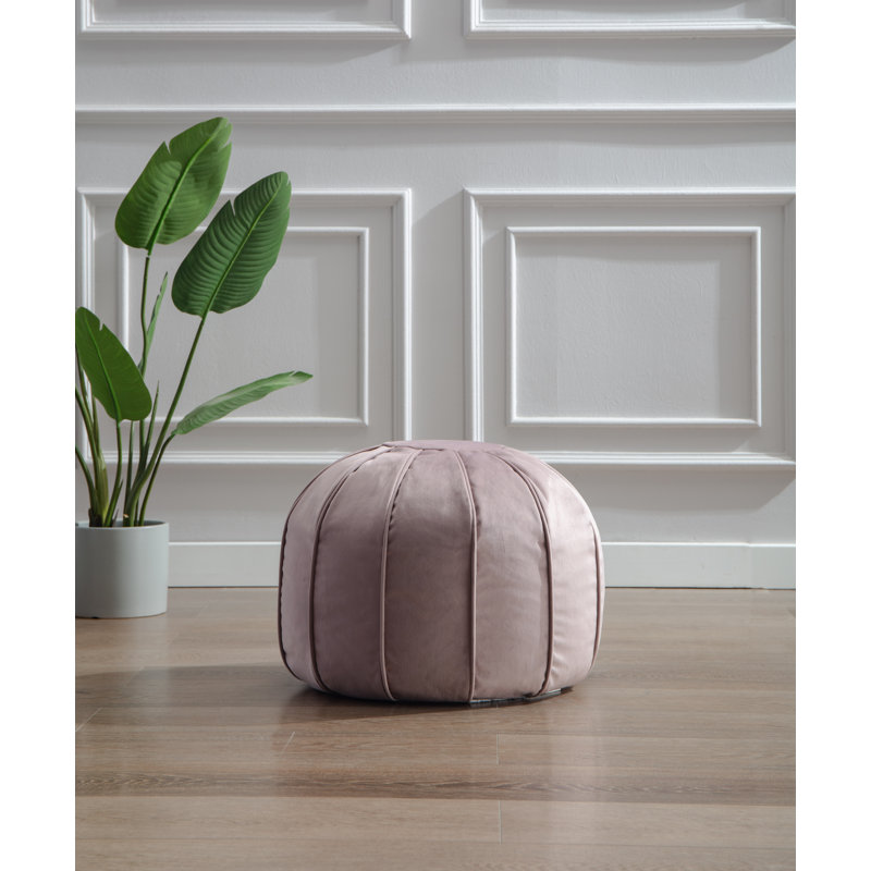 House of Hampton® Seeman 20" Velvet Pouf Ottoman & Reviews Wayfair
